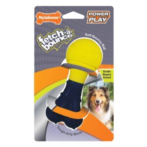 NYLA PLAY FETCH-A-BOUNCE RUBBER COMBO BONE